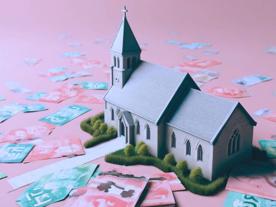 argent au sol d'une église