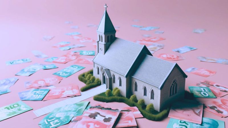 argent au sol d'une église